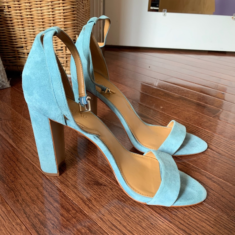 J Crew Blue Suede Heels
